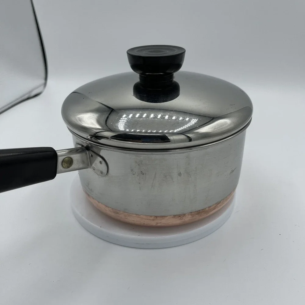Revere Ware 1 Quart‎ Copper Clad Stainless Steel Sauce Pan W/Lid USA